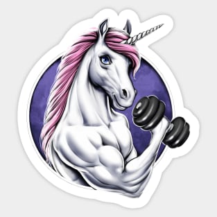 Unicorn Gym Fitness Workout Sticker